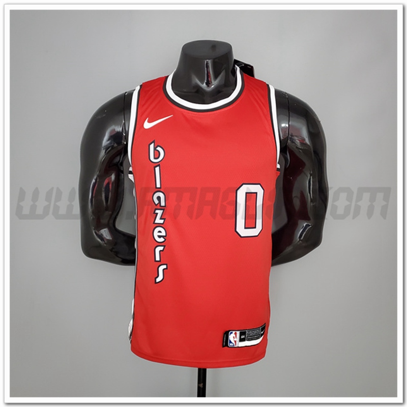 Maglia Portland Trail Blazers (Lillaro #0) Retro Rosso