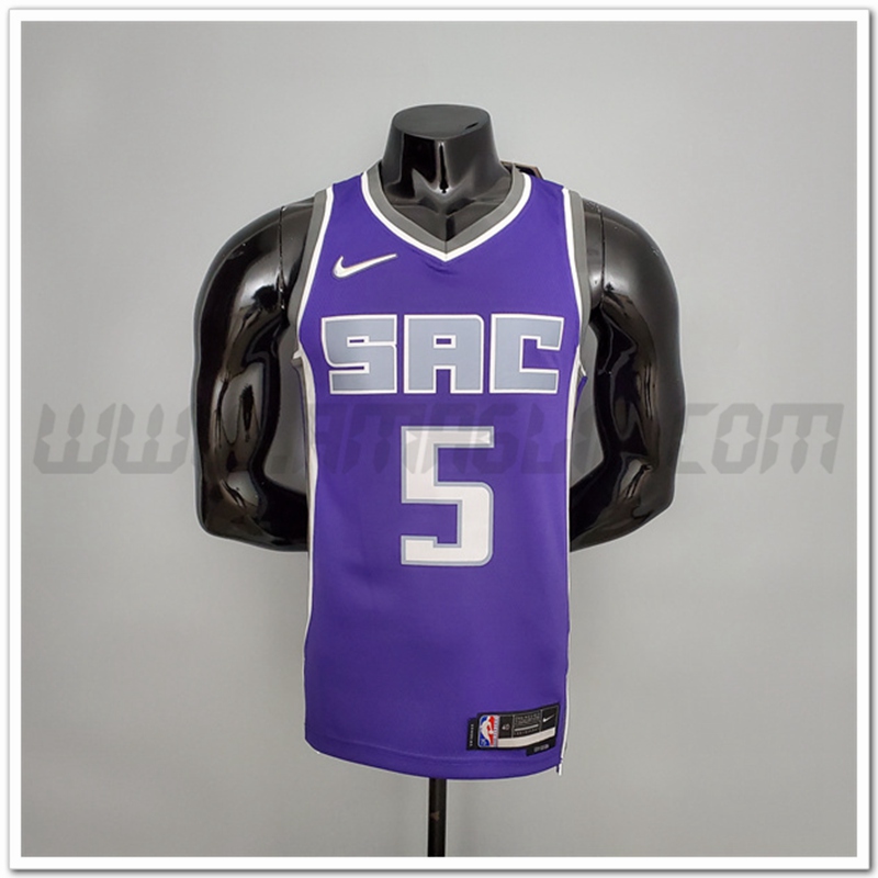 Maglia Sacramento Kings (Fox #5) Porpora 75°anniversario