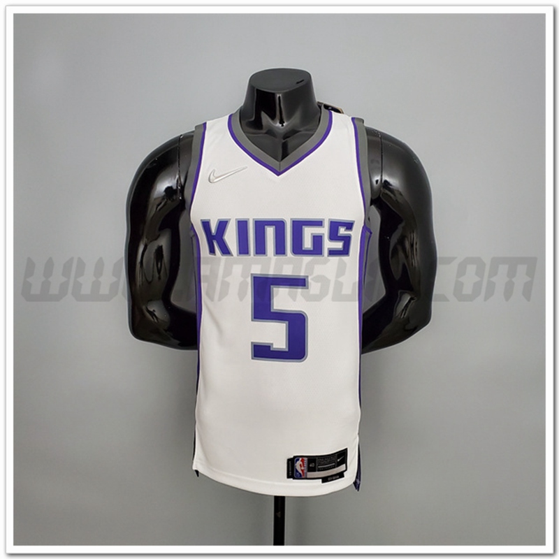 Maglia Sacramento Kings (Fox #5) Bianco 75°anniversario