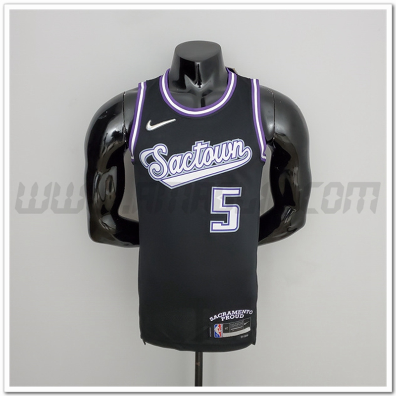 Maglia Sacramento Kings (Fox #5) Stagione 2022 Nero Citta