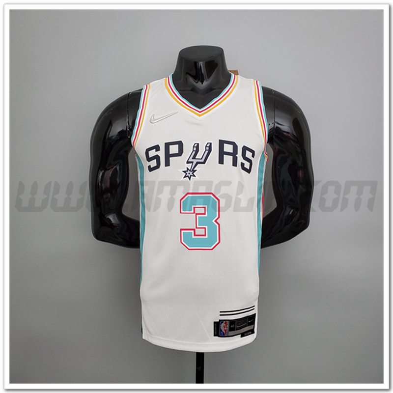Maglia San Antonio Spurs (Johnson #3) Stagione 2022 Bianco Citta