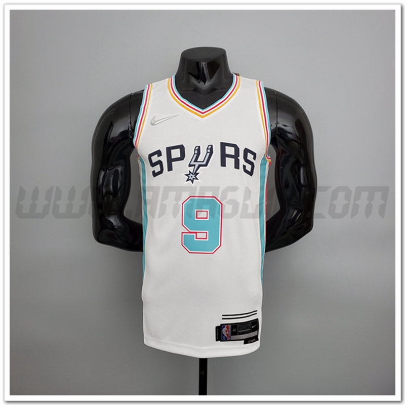 Maglia San Antonio Spurs (Parker #9) Stagione 2022 Bianco Citta
