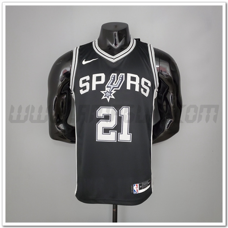 Maglia San Antonio Spurs (Duncan #21) Nero