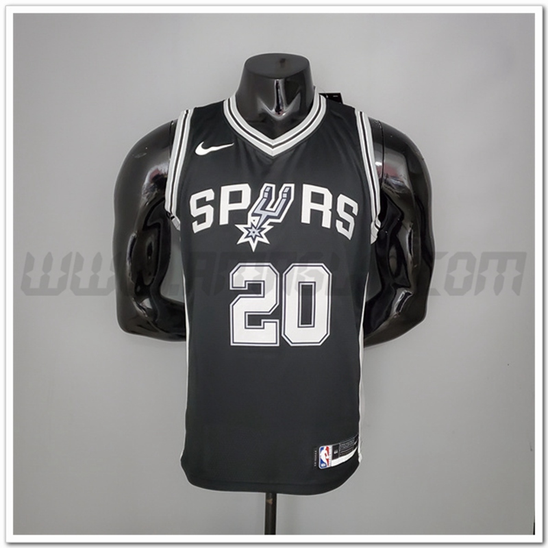 Maglia San Antonio Spurs (Ginobili #20) Nero
