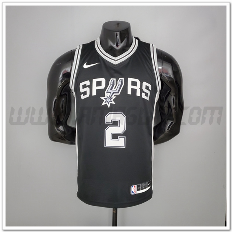 Maglia San Antonio Spurs (Leonard #2) Nero