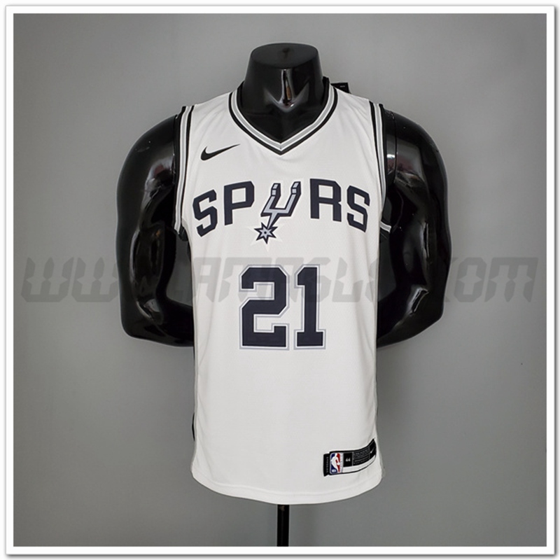 Maglia San Antonio Spurs (Duncan #21) Bianco