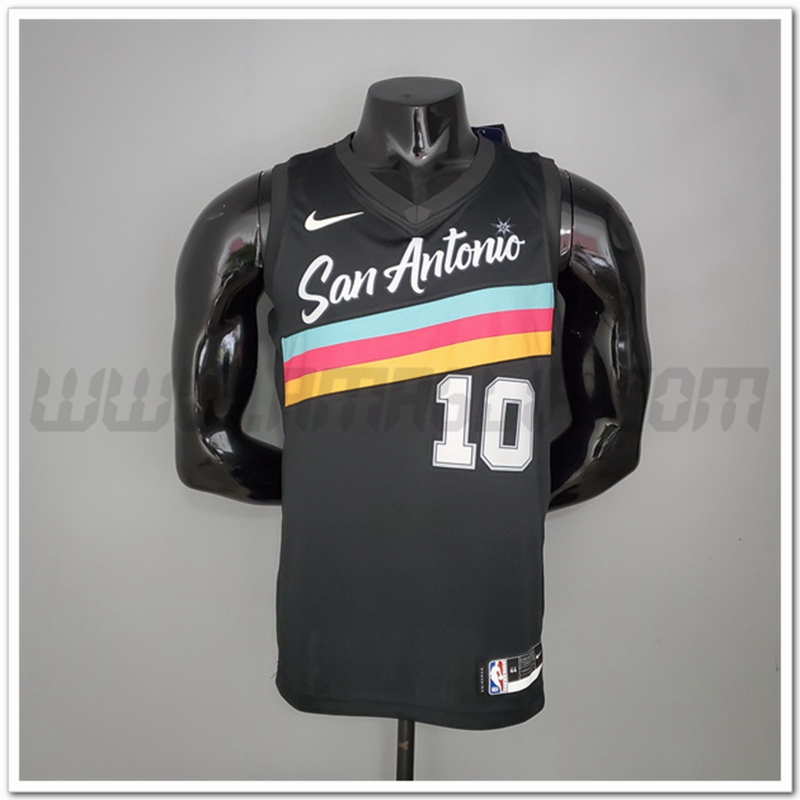 Nuovo Maglia San Antonio Spurs (DeRozan #10) Nero Citta
