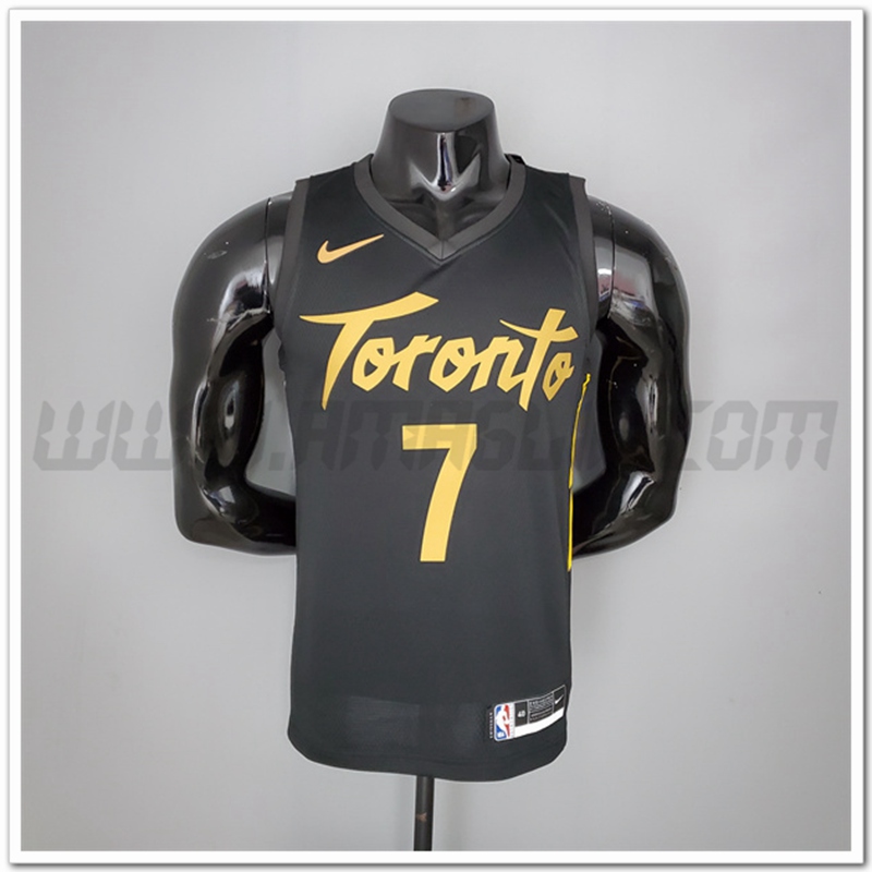Maglia Toronto Raptors (Lowry #7) 2021 Season Nero Gold