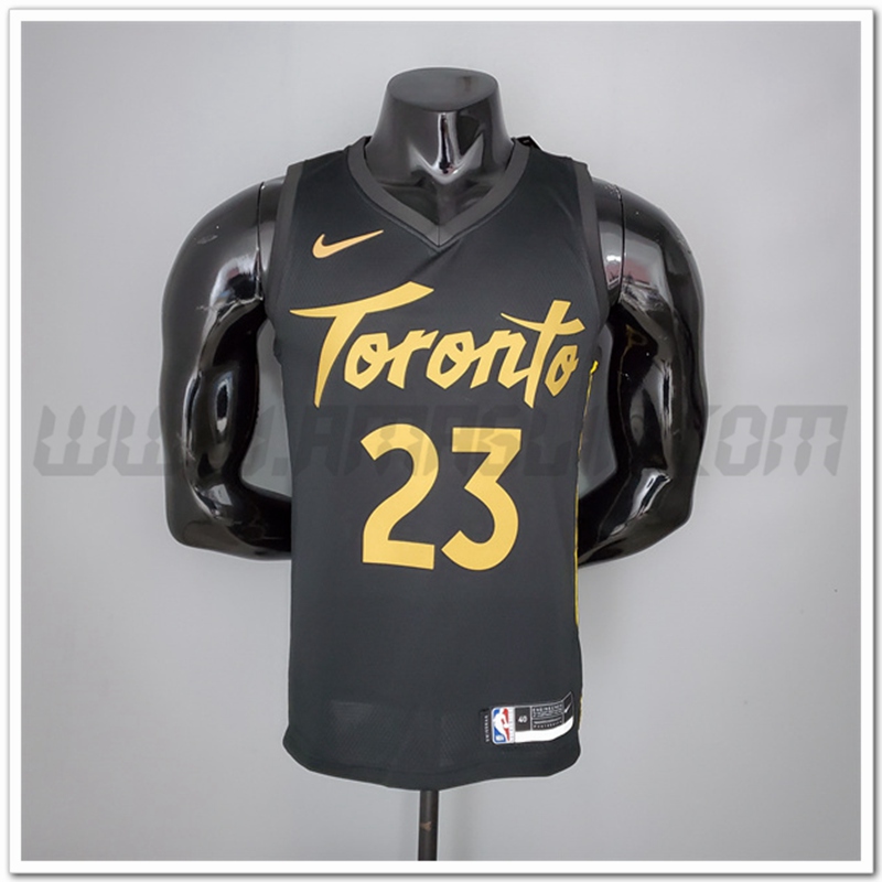 Maglia Toronto Raptors (Vanvleet #23) 2021 Season Nero Gold