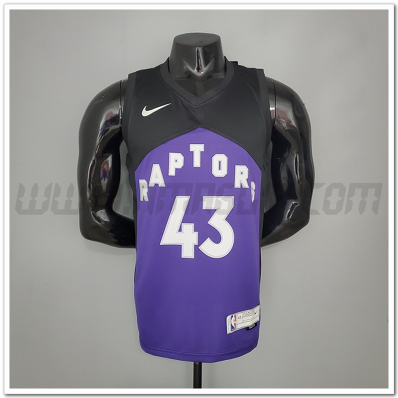 Maglia Toronto Raptors (Siakam #43) 2021 Porpora/Nero Bonus Edition
