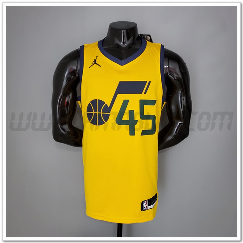 Maglia Utah Jazz (Mithcell #45) 2021 Giallo Jordan Theme