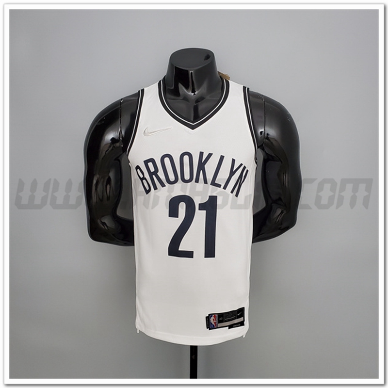 Maglia Brooklyn Nets (Aldridge #21) Bianco 75°anniversario