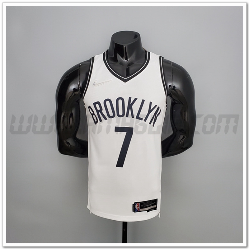 Maglia Brooklyn Nets (Durant #7) Bianco 75°anniversario