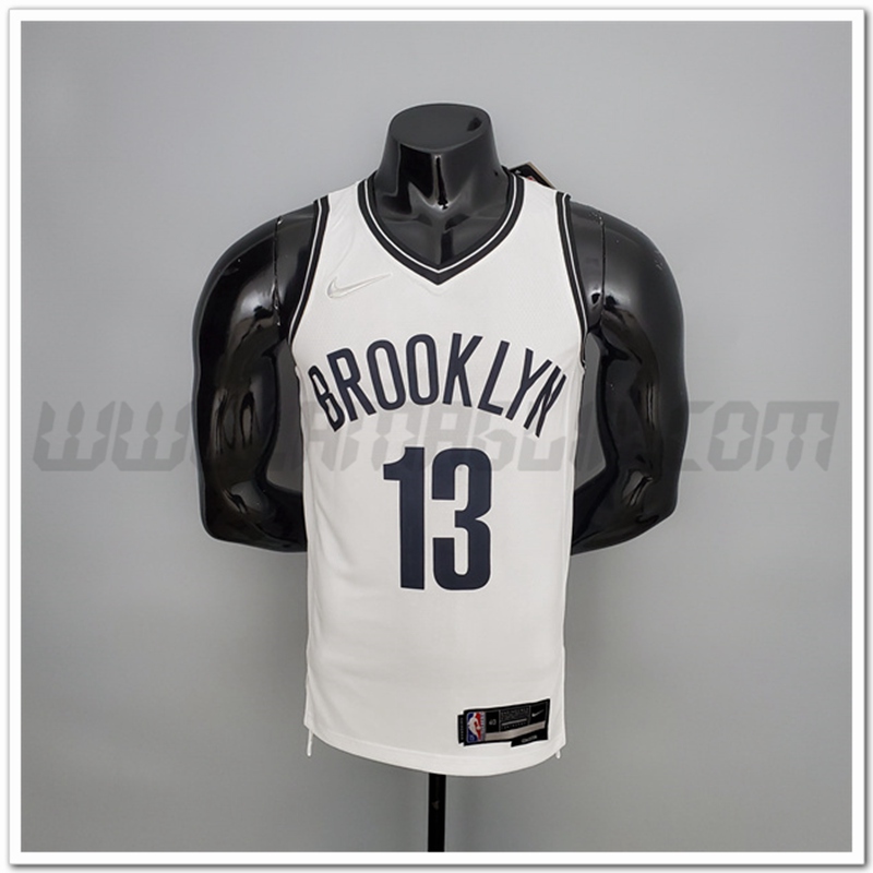Maglia Brooklyn Nets (Harden #13) Bianco 75°anniversario