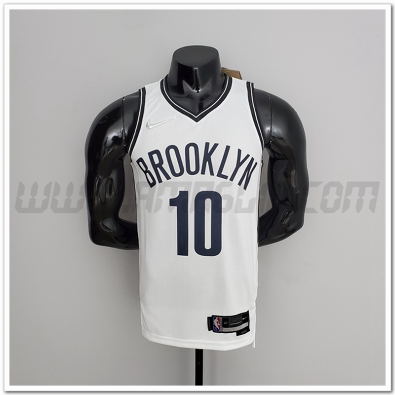 Maglia Brooklyn Nets (Simmons #10) Bianco 75°anniversario