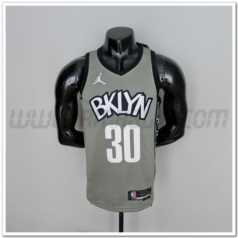 Maglia Brooklyn Nets (Curry #30) Gris 75°anniversario Citta