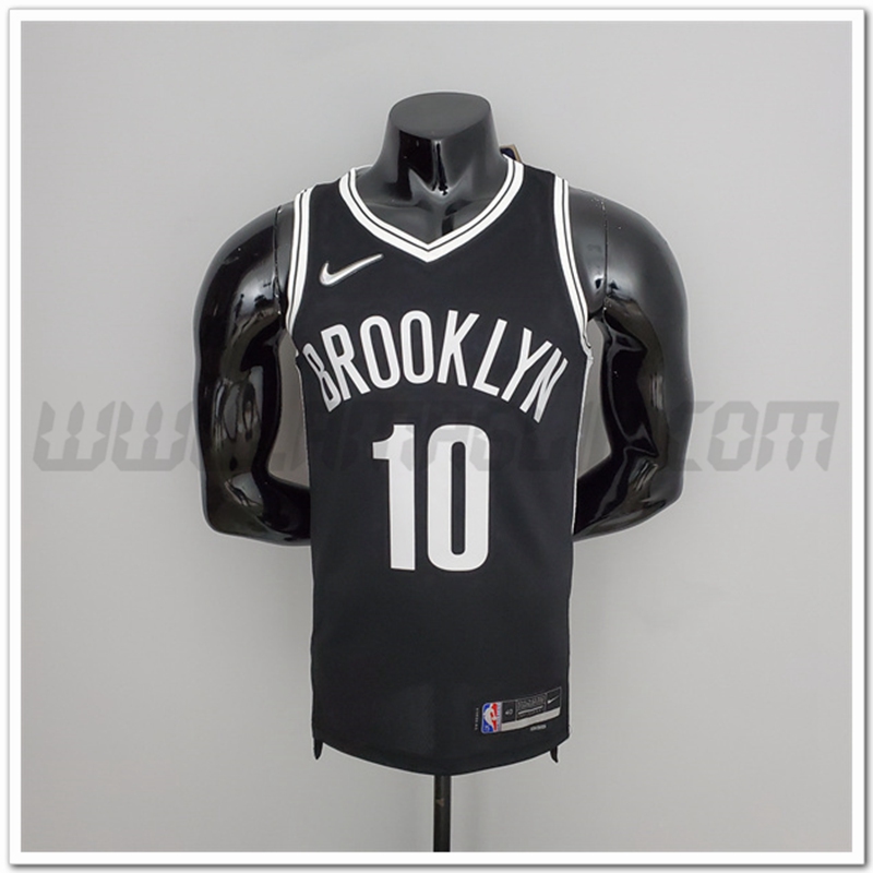 Maglia Brooklyn Nets (Simmons #10) Nero 75°anniversario