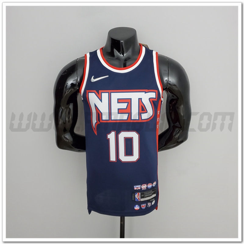 Maglia Brooklyn Nets (Simmons #10) Blu reale 75°anniversario Citta