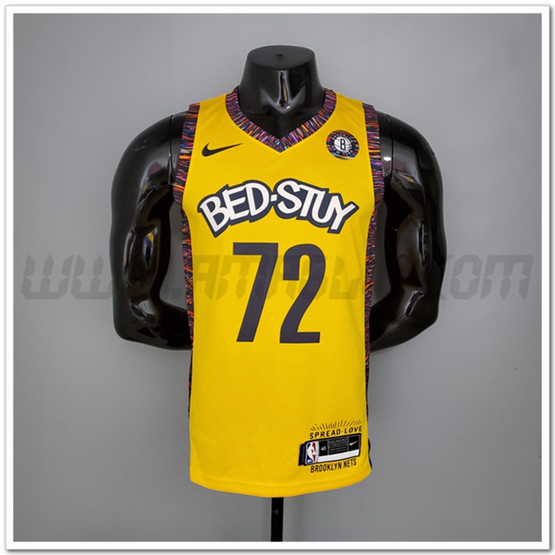 Maglia Brooklyn Nets (Biggie #72) Giallo Commemorative Edition