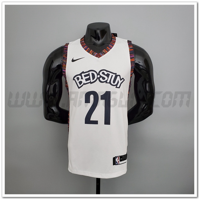 Maglia Brooklyn Nets (BBrooklyn #21) Bianco City Version