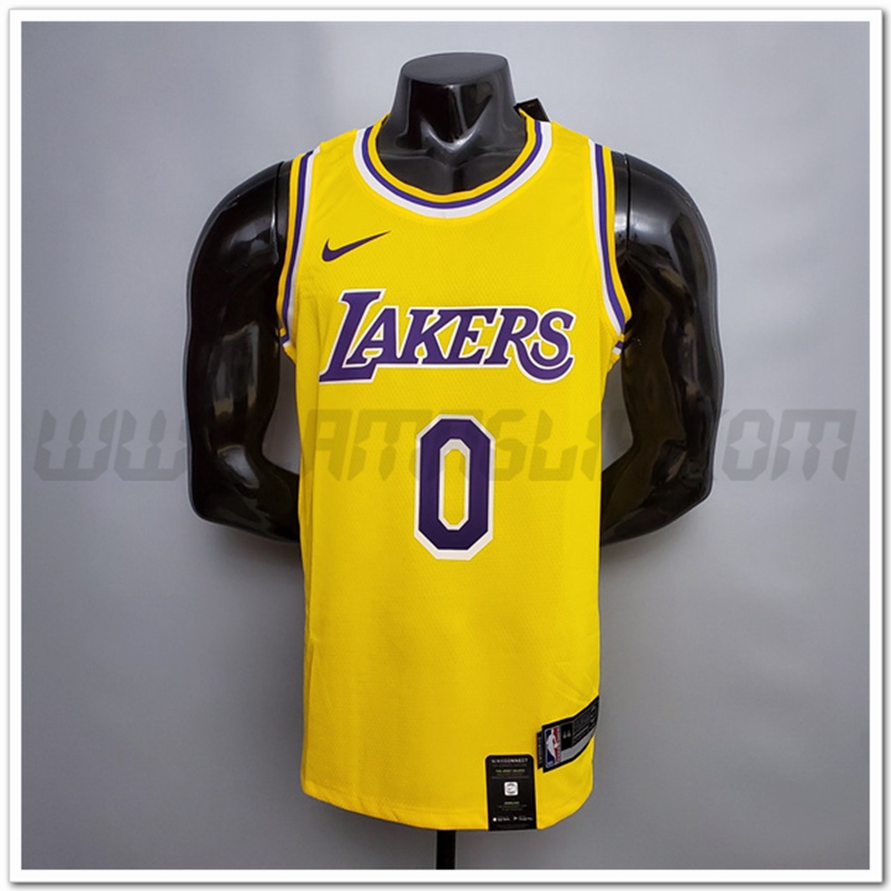 Maglia Los Angeles Lakers (Kuzma #0) Giallo Encolure Ronde
