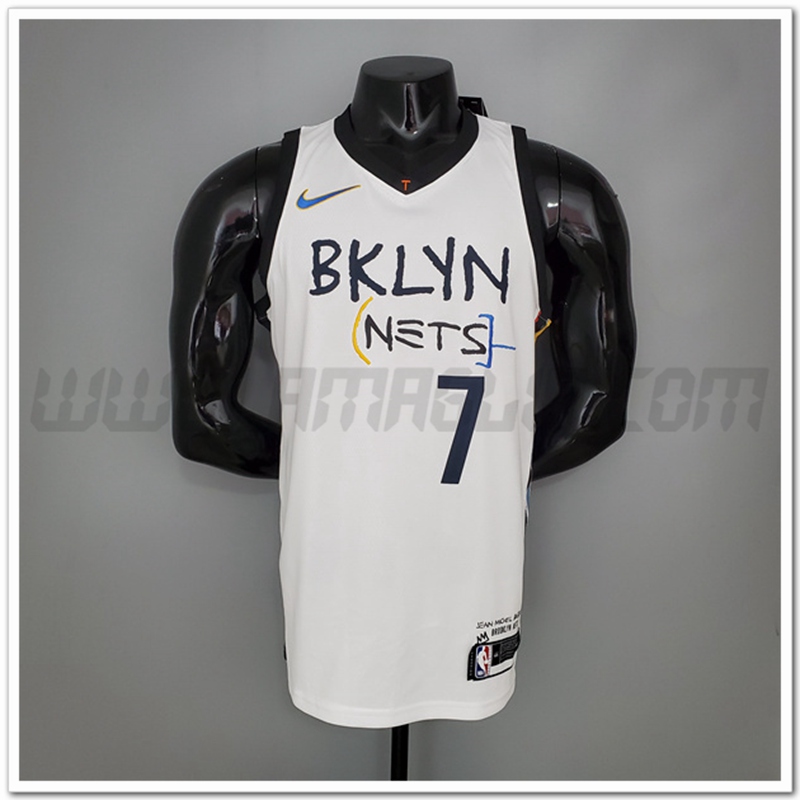 Maglia Brooklyn Nets (Durant #7) Graffiti Bianco