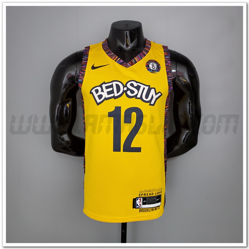 Maglia Brooklyn Nets (Harris #12) Giallo Commemorative Edition