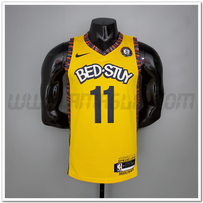 Maglia Brooklyn Nets (Irving #11) Giallo Commemorative Edition