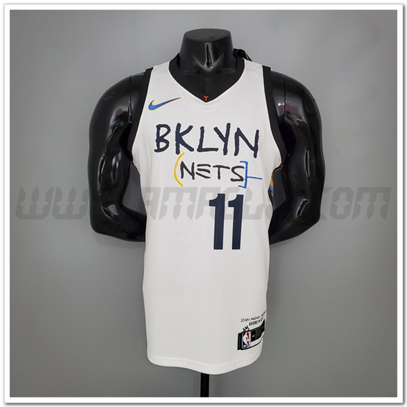 Maglia Brooklyn Nets (Irving #11) Bianco Graffiti
