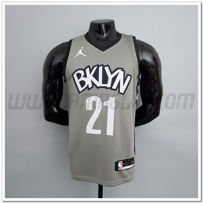 Maglia Brooklyn Nets (Aldridge #21) Gris