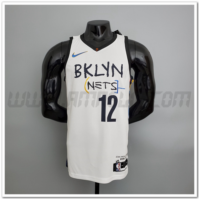 Maglia Brooklyn Nets (Harris #12) Bianco Graffiti