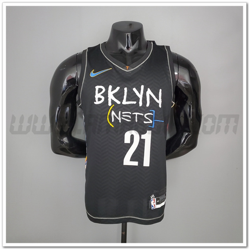 Nuovo Maglia Brooklyn Nets (Aldridge #21) Nero Citta