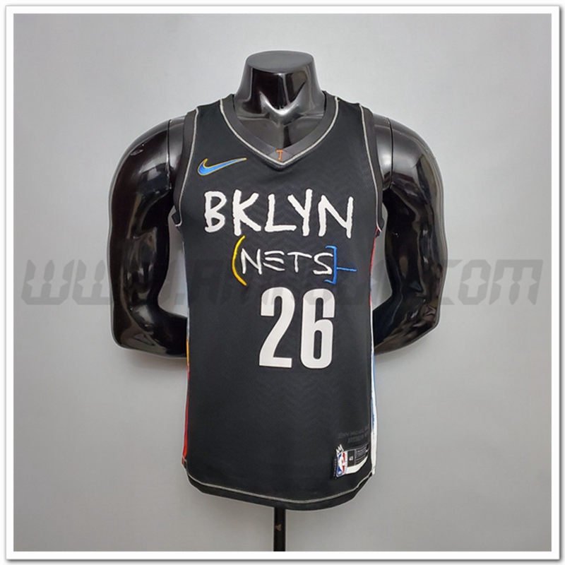 Nuovo Maglia Brooklyn Nets (Dinwddie #26) Nero Citta