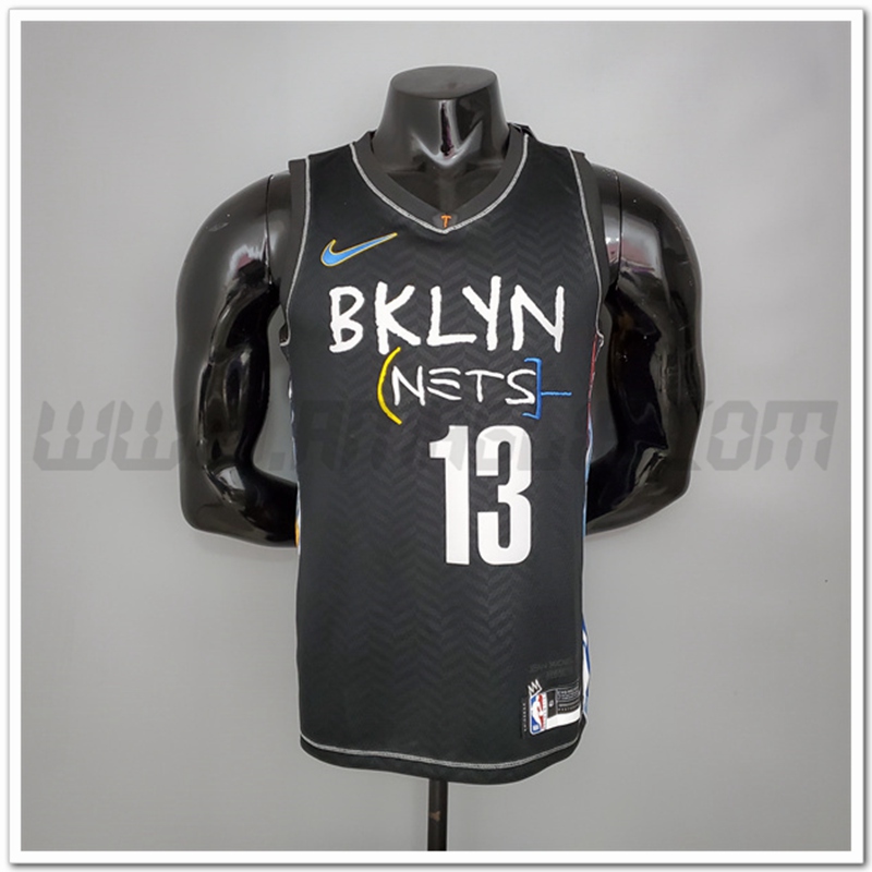 Nuovo Maglia Brooklyn Nets (Harden #13) Nero Citta
