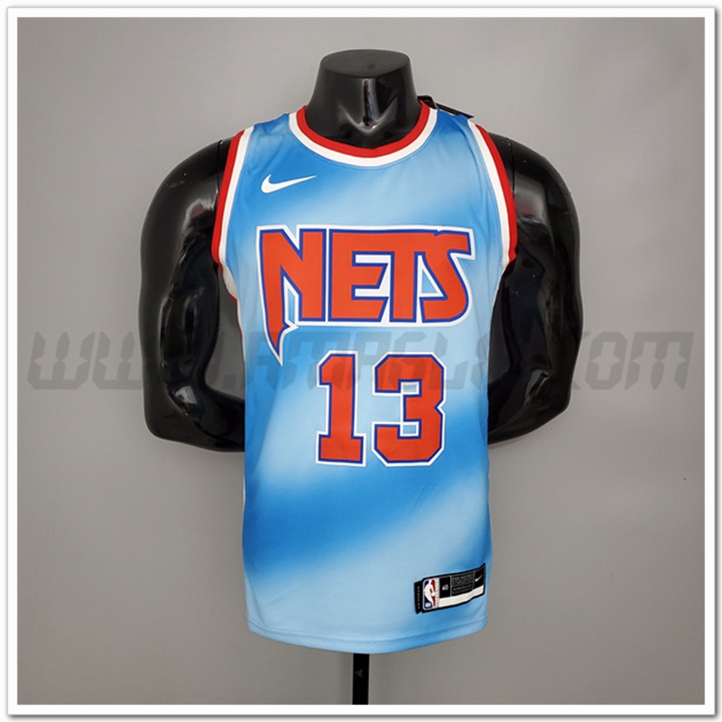Nuovo Maglia Brooklyn Nets (Harden #13) Blu Retro Limitata