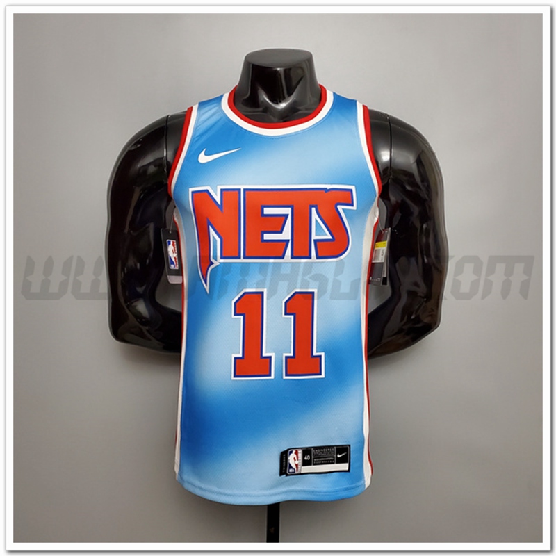 Nuovo Maglia Brooklyn Nets (Irving #11) Blu Retro Limitata