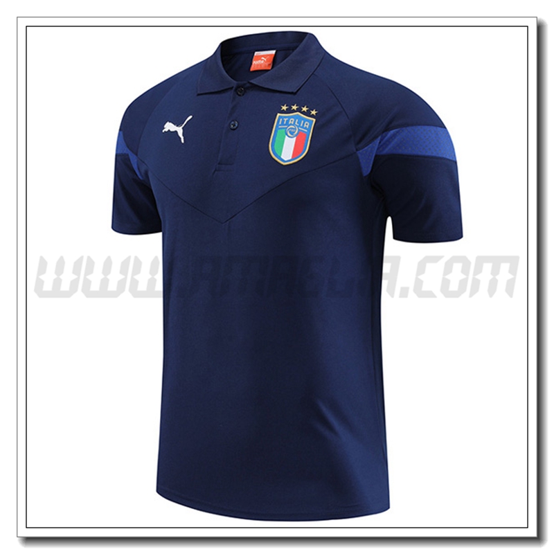 Maglia Polo Italia Blu Marino 2022 2023