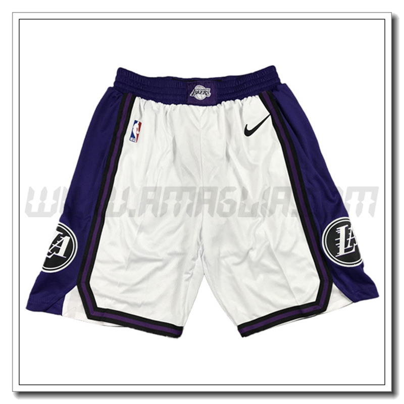 Pantaloncini NBA Los Angeles Lakers Bianco/Blu