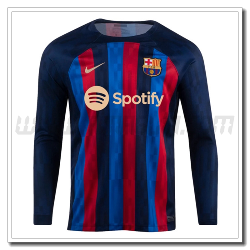 Nuova Maglie Calcio FC Barcellona Prima Manica Lunga 2022 2023