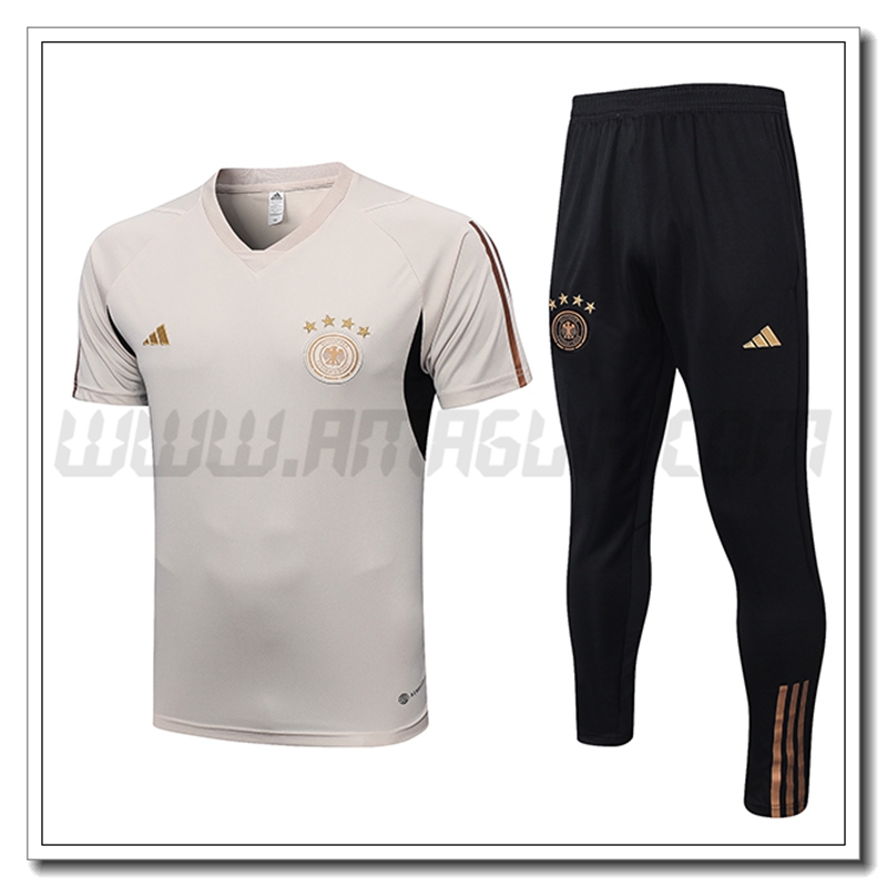 KIT Maglia Allenamento Germania + Pantaloni Grigio Chiara 2022 2023