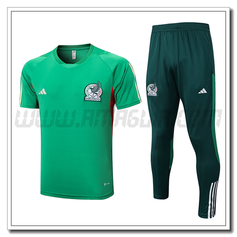 KIT Maglia Allenamento Messico + Pantaloni Verde 2022 2023