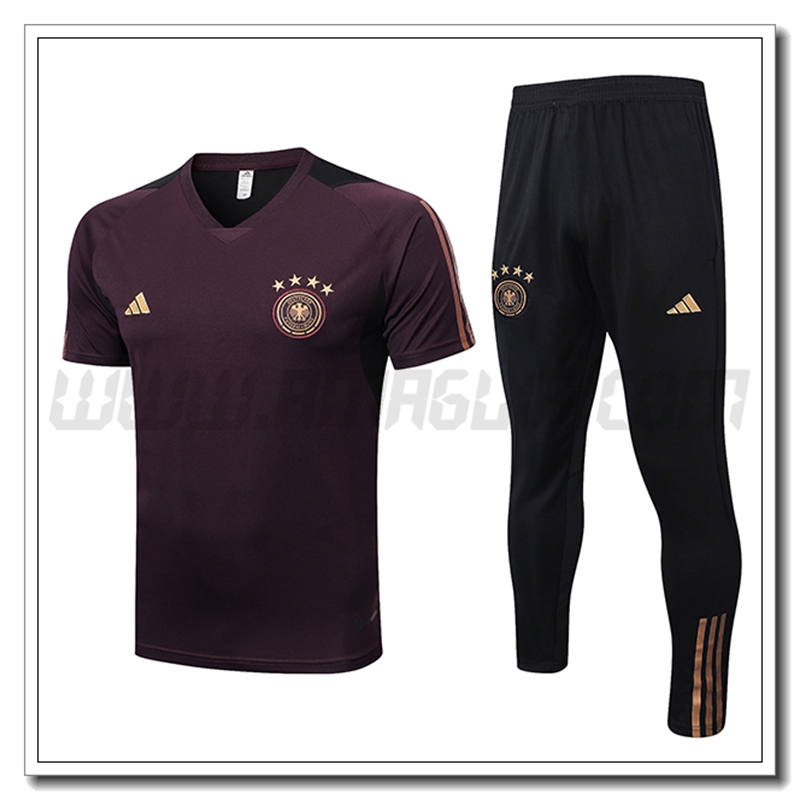 KIT Maglia Allenamento Germania + Pantaloni Marrone 2022 2023
