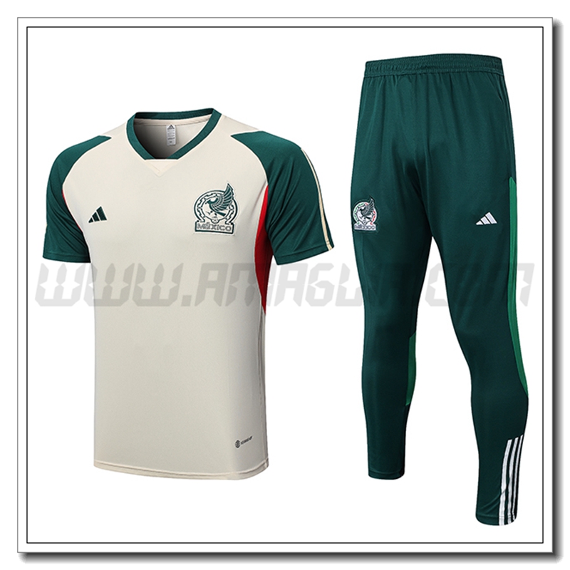 KIT Maglia Allenamento Messico + Pantaloni Beige 2022 2023