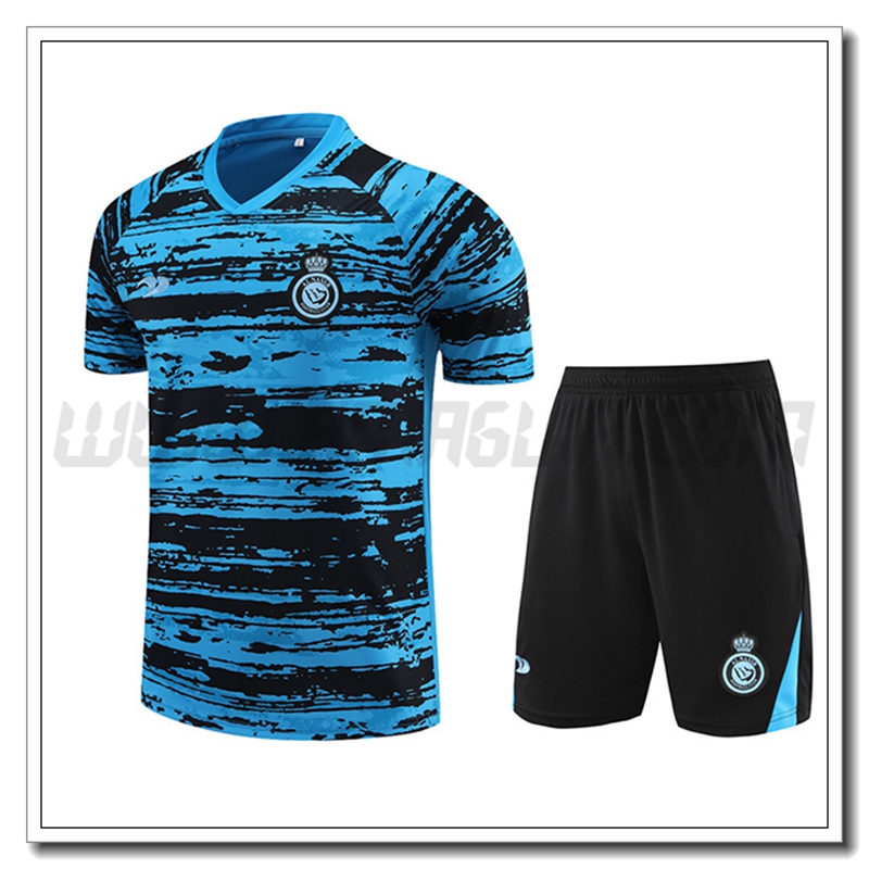 KIT Maglia Allenamento Al-Nassr + Pantaloncini FC Azzurro 2022 2023