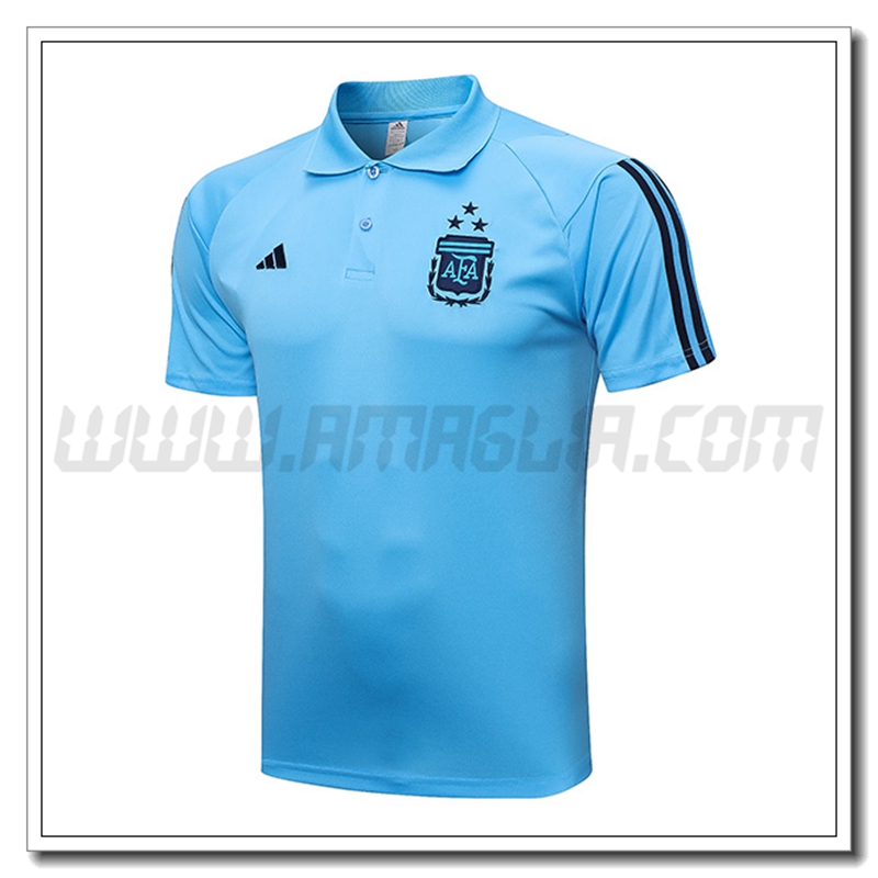 Maglia Polo Argentina Azzurro 2022 2023