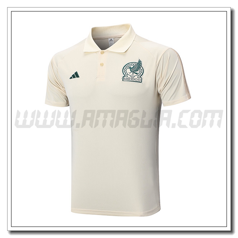 Maglia Polo Messico Beige 2022 2023