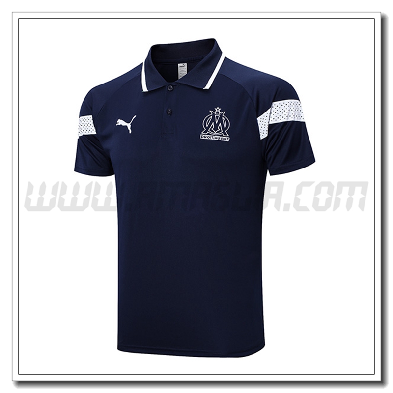 Maglia Polo Marsiglia Blu Marino 2022 2023