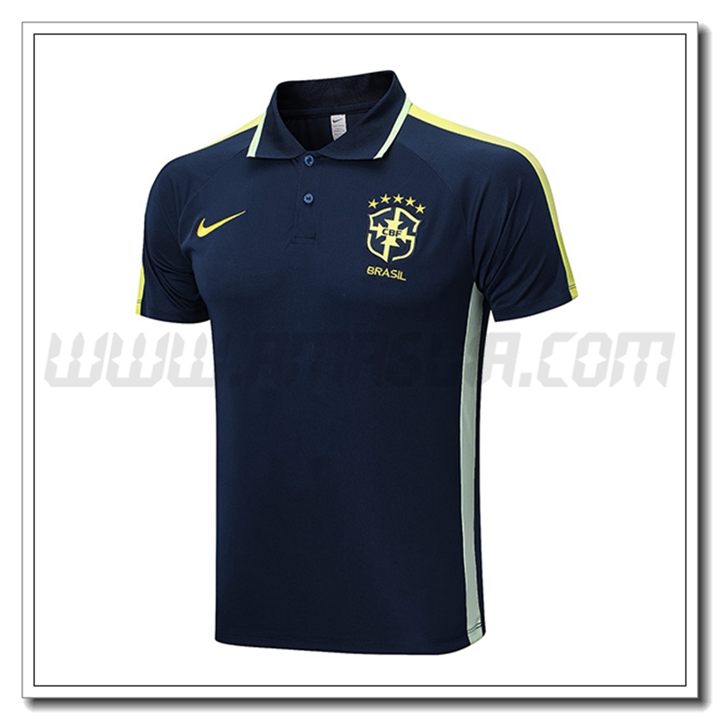 Maglia Polo Brasile Blu Marino 2022 2023