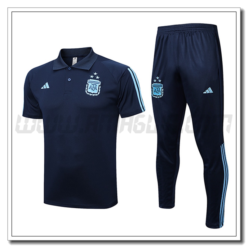 KIT Maglia Polo Argentina + Pantaloni Blu Marino 2022 2023