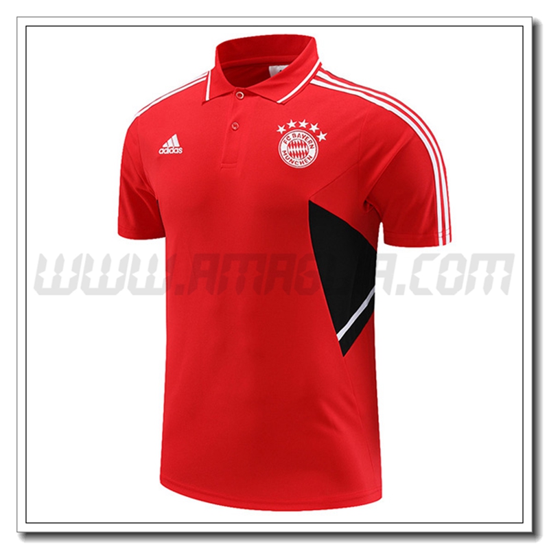Maglia Polo Bayern Monaco Rosso 2022 2023